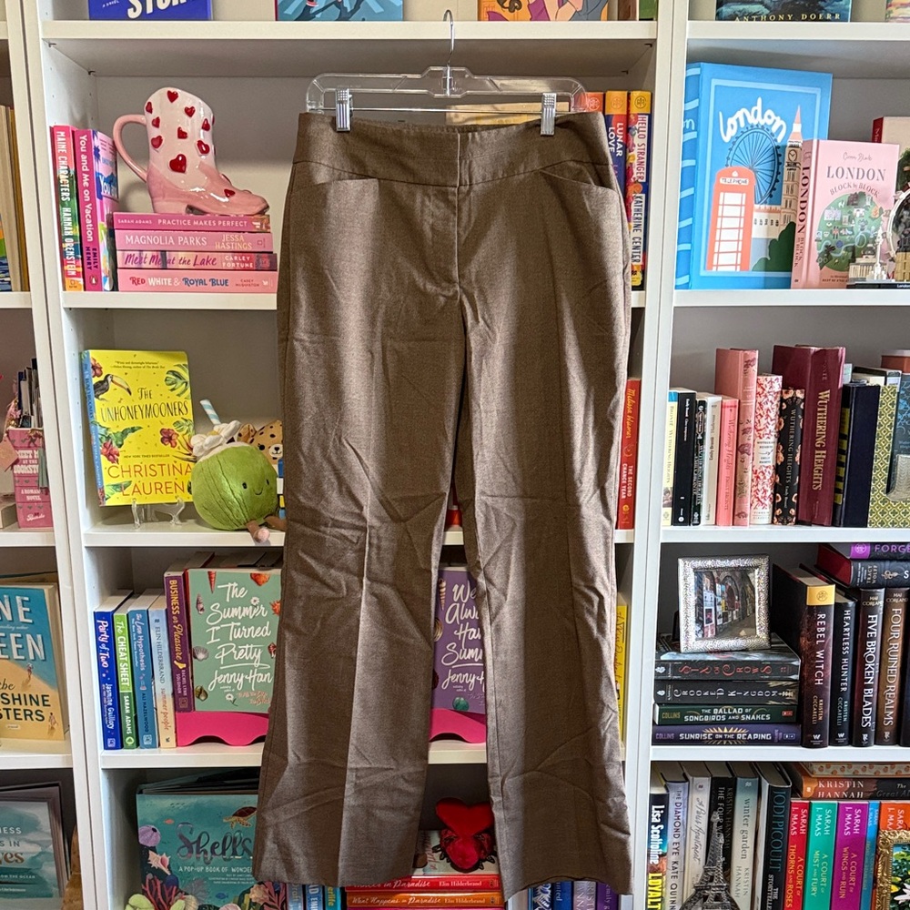 LOFT Taupe Curvy Trousers